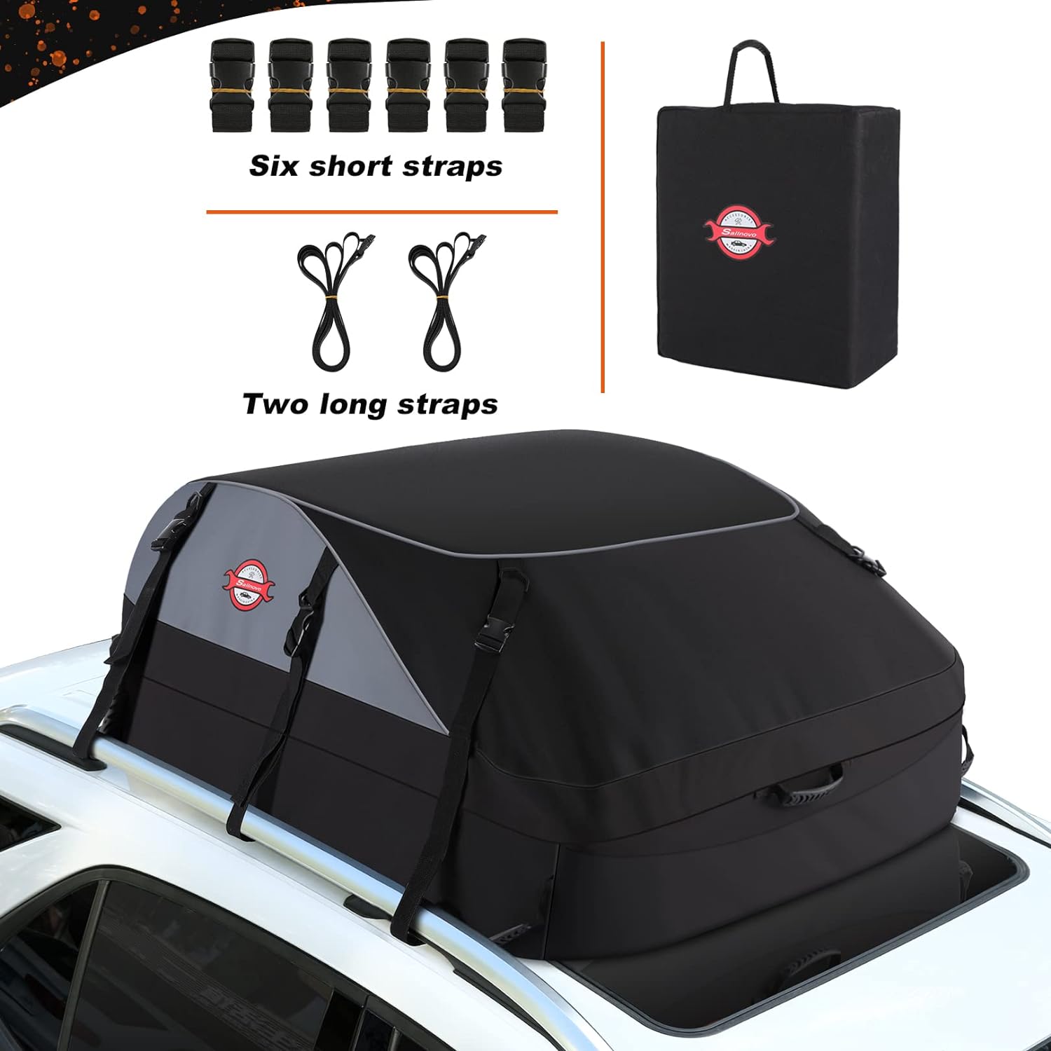 Adakiit Car Roof Bag, Rooftop top Cargo Carrier Bag - 20 Cubic feet Waterproof