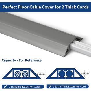 ZhiYo iSH09-M553304mn Floor Cord Cover, Heavy Duty Extension Cord Covers  for Floor, Prevent Cable Trips