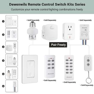 Generic DEWENWILS Wireless Remote Wall Switch and Outlet, Plug in Remote  Control Outlet Light Switch, No