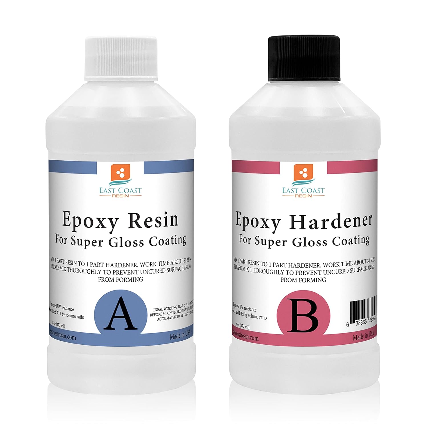 Generic Epoxy Resin 32 Oz Kit, 1:1 Crystal Clear Resin and Hardener for  Super Gloss Coating