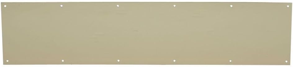 Schlage Lock Company SC8400PA3 6X34 H.B. Ives Kick Plate 6 x 34" Bright Brass Finish Aluminum For Use On Wood Or Metal Doo