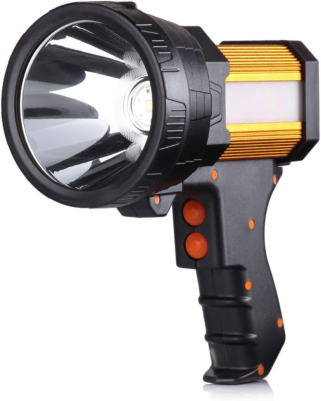 BUYSIGHT Rechargeable Spotlight,Spot Lights Hand held Large Flashlight 10000 lumens Handheld Spotlight Lightweight and Super Bright Flas
