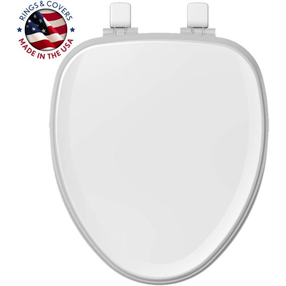 Bemis Mayfair 1870FZ 000 TruComfort Toilet Seat with Inserts Provides Comfort and Relieves Pressure Points, Elongated, White
