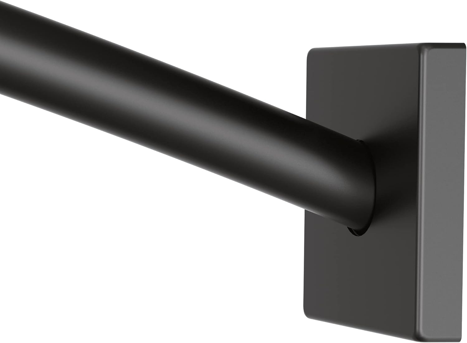 MOEN INCORPORATED Moen Triva Matte Black Adjustable 54 to 60-Inch Curved Shower Curtain Rod, CSR2168BL