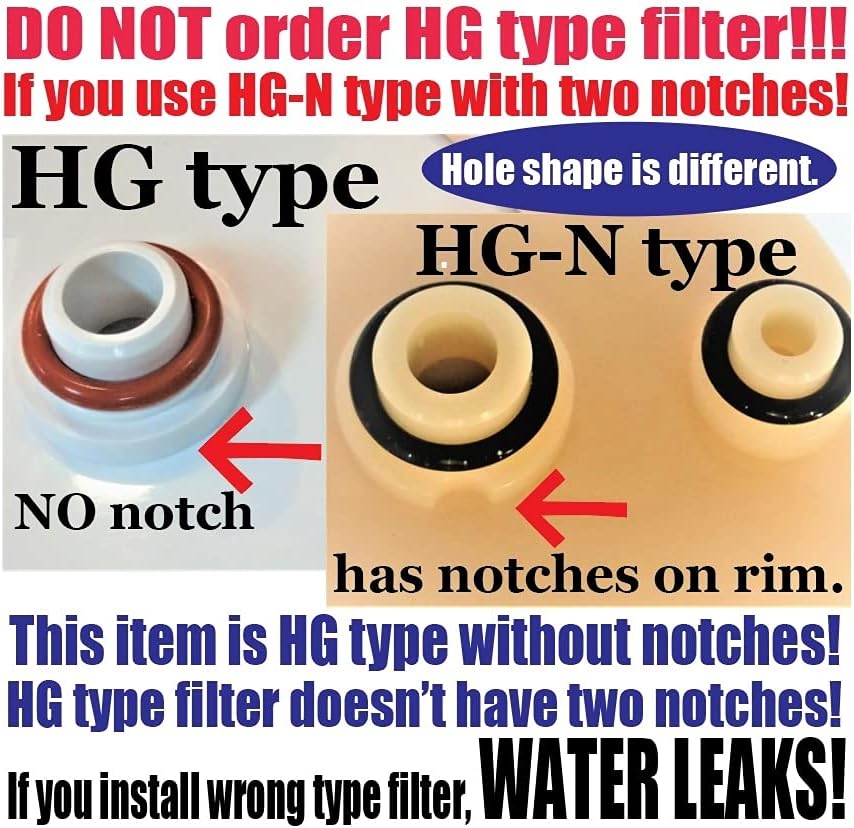 Kuraray Chemical Japan Japan Made HG Type (Not Fit HG-N Type) High Grade Compatible Original Pre 2010 Model Water Filter(Not Compatible with HG-N Type