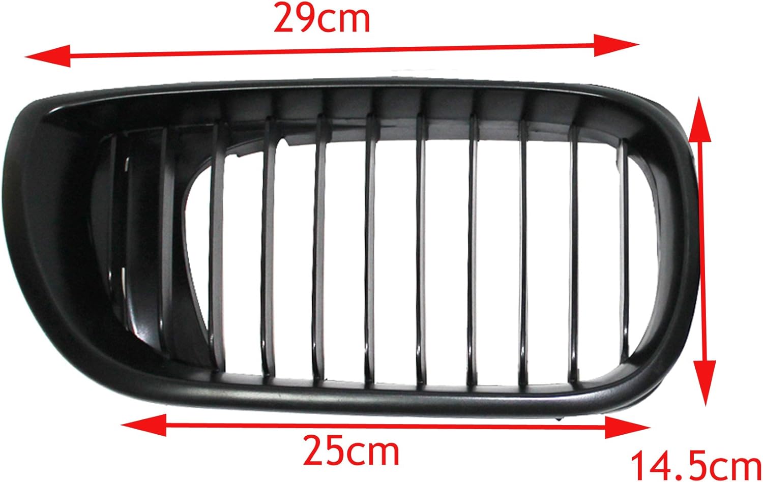 HuihuangAMZus Heart Horse Front Kidney Grill Grilles for B-M-W E46 2002-2005 4 door 4D 3 Series Car Front Bumper Grille Gloss Black
