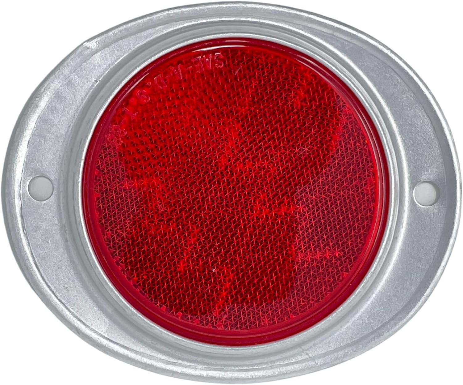 All Star Truck Parts [ALL STAR TRUCK PARTS] Amber/Red 3&#226;&#128;&#157; Round Reflector with Aluminum Base Screw On 2 Holes for Trucks