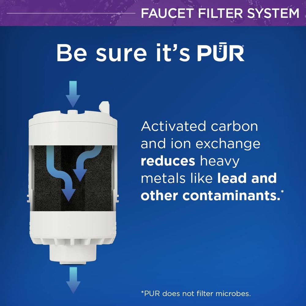 Generic PUR PLUS Faucet Mount Water Filtration System, White &#226;&#128;&#147; Horizontal Faucet Mount for Crisp, Refreshi