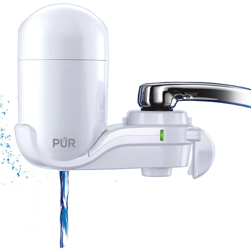 Pur Faucet Mount Water Filtration System, White &#226;&#128;&#147; Vertical Faucet Mount for Crisp, Refreshing Water, F