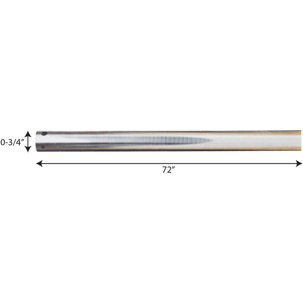 Progress Lighting P2609-09 AirPro Fan Downrod Accessories, 3/4-Inch Diameter x 72-Inch Height, Brushed Nickel