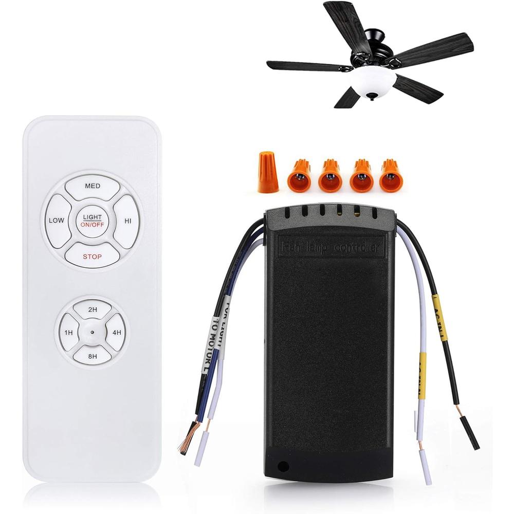 QIACHIP Universal Wireless Ceiling Fan Remote Control kit with 3 Speeds
