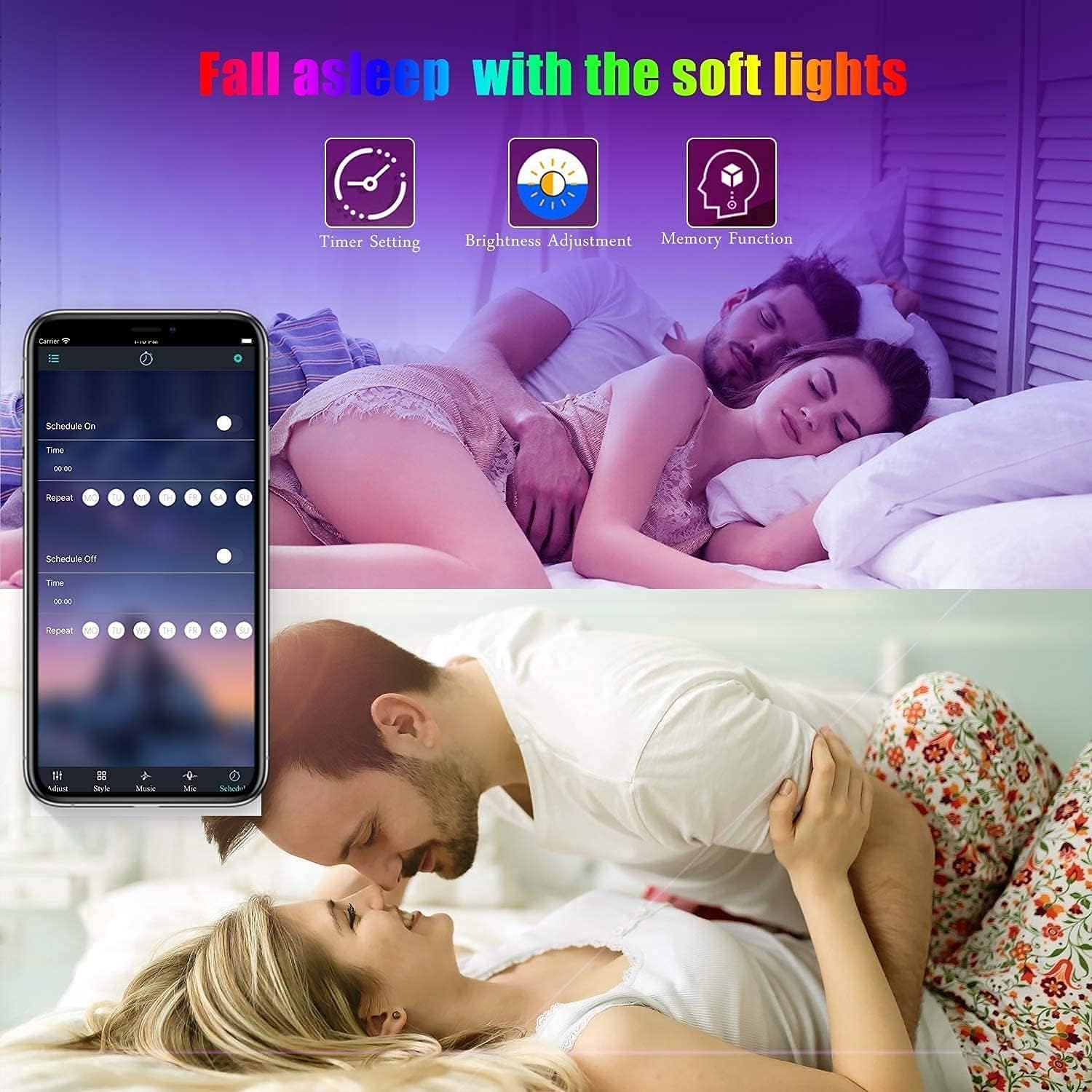 Tenmiro Led Strip Lights 130ft (2 Rolls of 65ft) Smart Light Strips with App Control RGB Led Lights for Bedroom&#239;&#188;