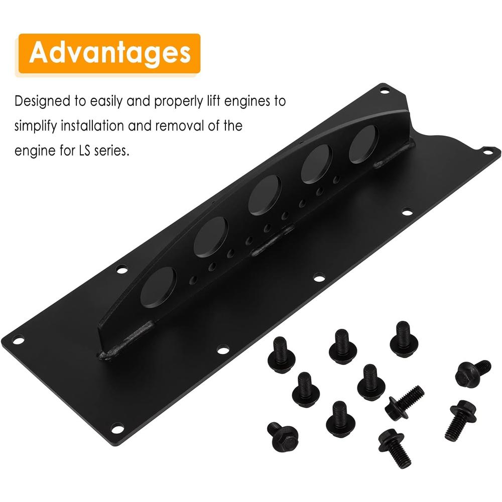 Yoursme Engine Hoist Lift Plate Heavy Duty for LSX LS LS1 LS2 LS3 LQ4 Engine 6.0 6.2 5.3 4.8 Gen III Gen IV Engines