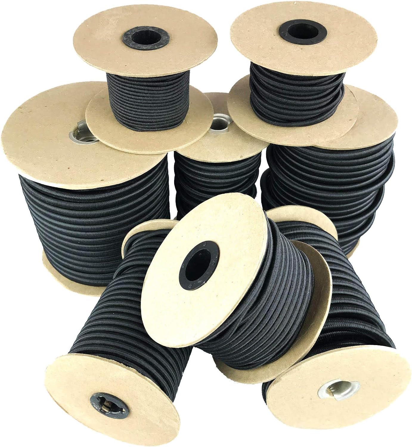 Thegan LLC Elastic Bungee Cord. 3/16", 3/8", 1/4", 5/16", 1/8". 50 and 100 Foot Spools. Weather and Abrasion Resi