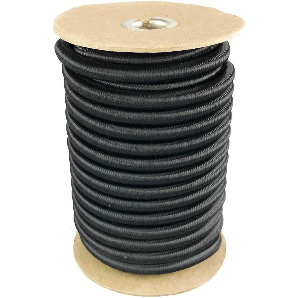 Thegan LLC Elastic Bungee Cord. 3/16", 3/8", 1/4", 5/16", 1/8". 50 and 100 Foot Spools. Weather and Abrasion Resi