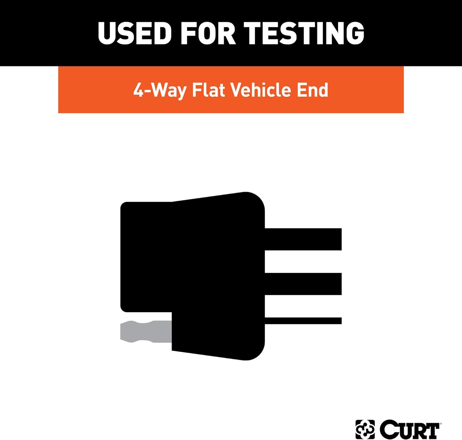 CURT 58260 4-Pin Flat Trailer Wiring Towing Vehicle Socket Tester