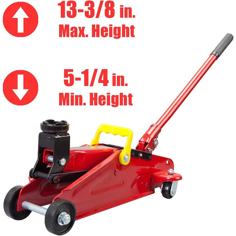 Big Red Torin Hydraulic Trolley Floor Jack Combo with 2 Jack Stands, 2 Ton Capacity (T82001)