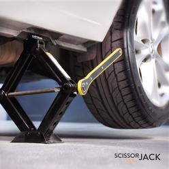 Amvia Scissor Jack for Car - 1.5 Ton (3,300 lbs) | Car Jack Kit - Tire Jack | Portable, Ideal for SUV and Auto - Smart Mechanis