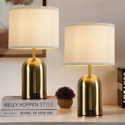RAYINIGHT Touch Control Table Lamps Set of 2,  Bedside Table Lamps for Bedrooms Set of 2 Modern Living Room 3 Way Dimmable Gold Bedside L