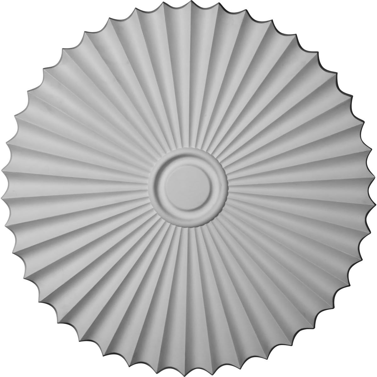 Ekena Millwork CM34SH Shakuras Ceiling Medallion, 33 7/8"OD x 2"P (For Canopies up to 5 3/4"), Primed White
