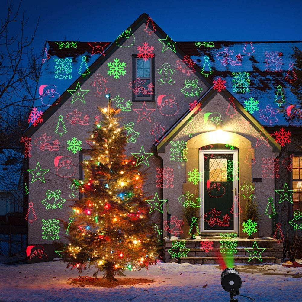 Articulatie rijkdom huisvrouw Tofu Christmas Laser Projector Lights, 8 Patterns LED Projection Lights  with Remote, Landscape Projector Spotlights, Red