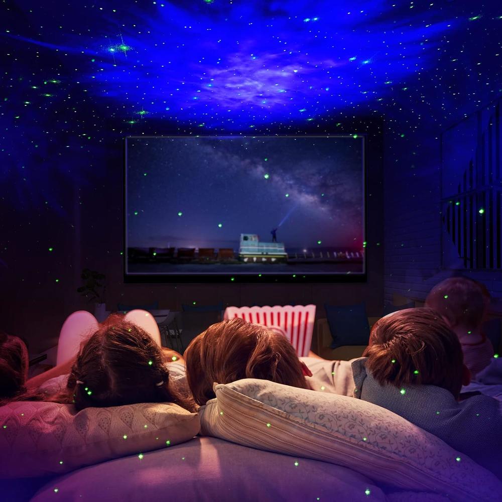 Mooyran Star Projector Galaxy Night Light - Astronaut Space Buddy Projector, Starry Nebula Ceiling LED Lamp with Timer and Remote, Kids