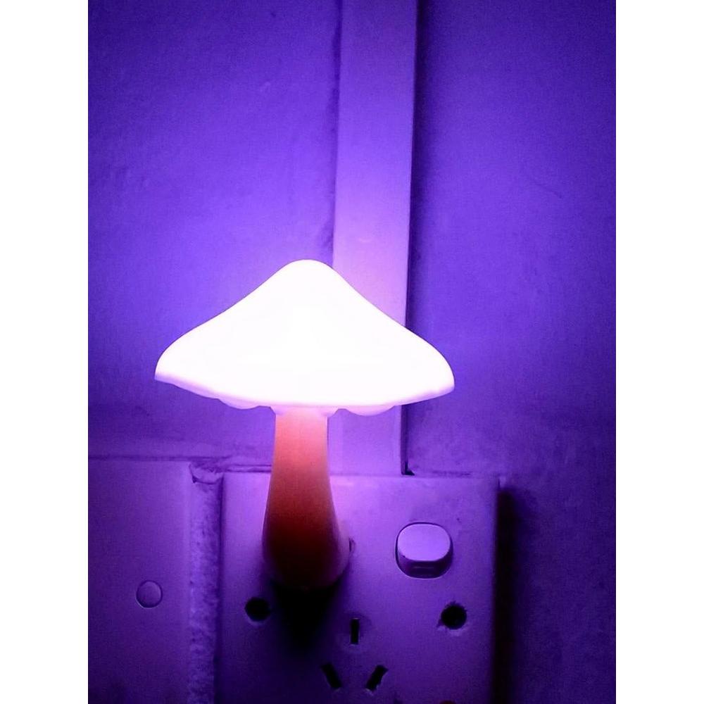 Ausaye 2Pack Sensor LED Night Light Plug in Lamp 7 Color Changing Mushroom Light Cute Night Lights for Adults Kids NightLight Bedroom,