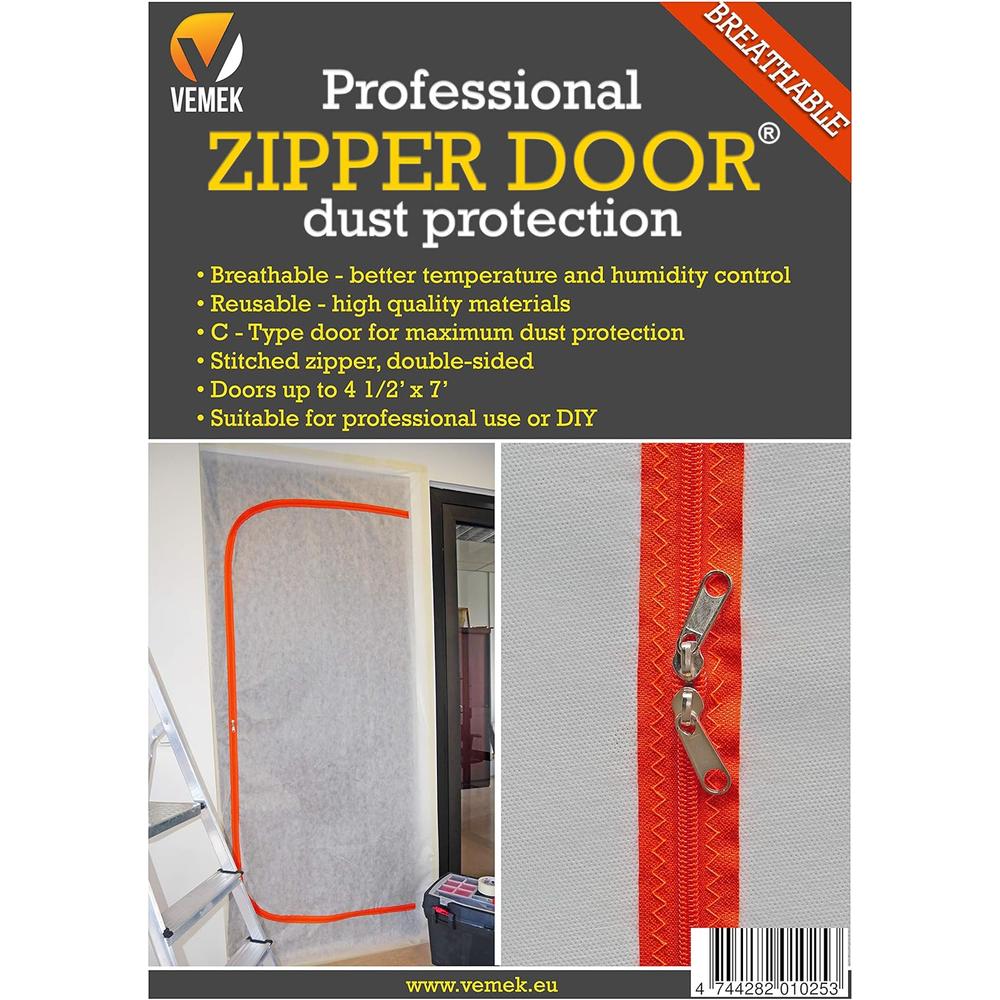 VEMEK Breathable Professional Zipper Door, Dust Protection Wall, Zip Barrier Dust Containment, Heavy-Duty Construction Access Door, P