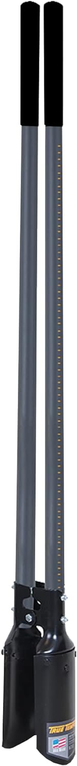 The AMES Companies, Inc True Temper 2704200 48 in. Fiberglass Handle Post Hole Digger with Ruler and Cushion Grips, Gray