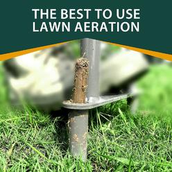 walensee Lawn Coring Aerator, Manual Grass Dethatching Turf Plug, Core Aerating Tool, Garden Tool, Heavy Duty Aeration for Compacted Soi