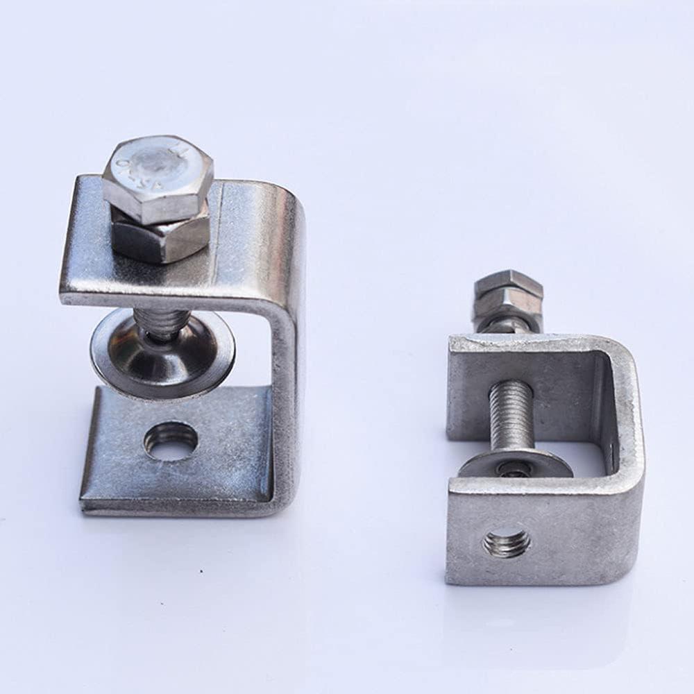 boohao 2 pcs Stainless Steel C Clamp Tiger Clamp Wood Working Tools Welding Clamps G Clamp with Wide Jaw Openings for Carpentry Woodwo