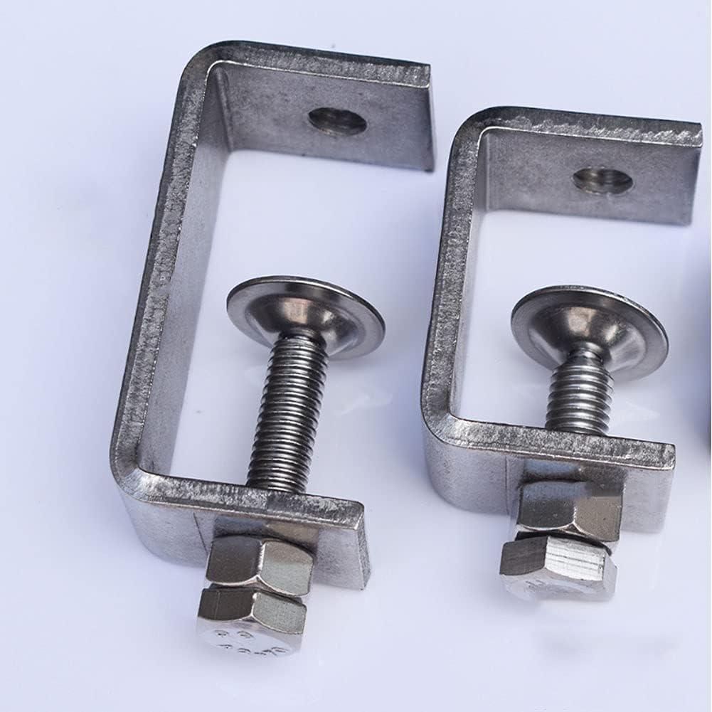 boohao 2 pcs Stainless Steel C Clamp Tiger Clamp Wood Working Tools Welding Clamps G Clamp with Wide Jaw Openings for Carpentry Woodwo