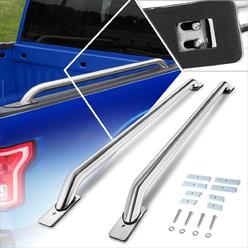 PM PERFORMOTOR 65 Inch Chrome Truck Bed Side Rails Bars w/Stake Holes Compatible with 92-11 Ranger 72"/00-05 Tundra 74"
