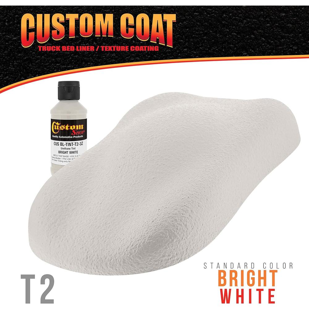 Custom Shop Custom Coat 3 Ounce (Bright White Color) Urethane Tint Concentrate for Tinting Truck Bed Liner Coatings - Proportioned for Use