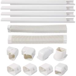 TAKTOPEAK 3'' 17 Ft PVC Decorative Line Cover Kit for Ductless Mini Split Air Conditioner,Central AC and Heat Pumps-Full Set, No Other Pa