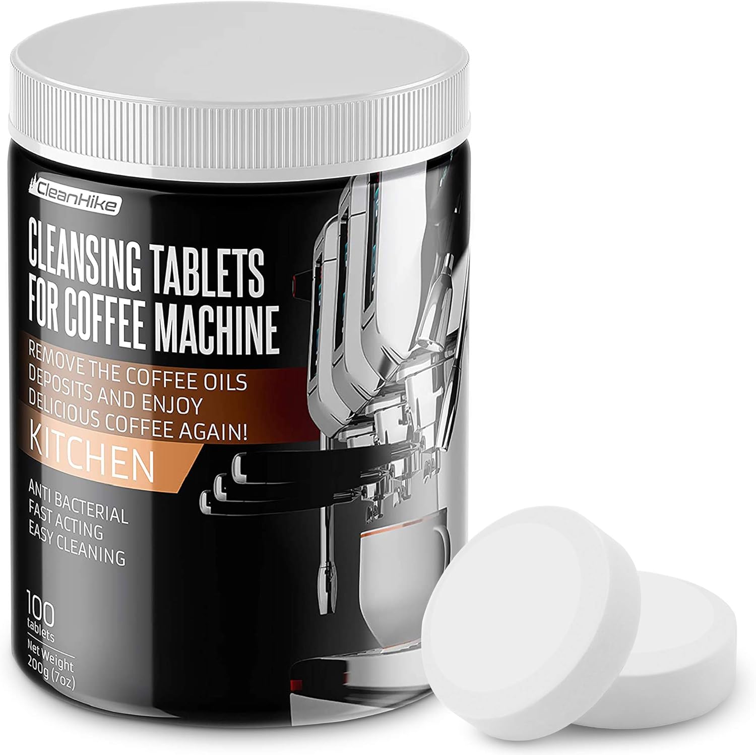 Generic CleanHike Espresso Machine Cleaning Tablets - (100 Tablets) For Breville, Jura, Miele, and Universal Coffee Machine for All Bra