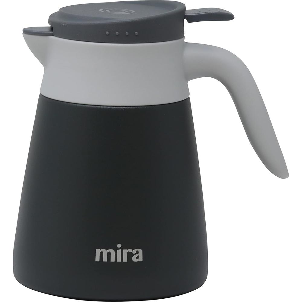 MIRA Brands MIRA Insulated Coffee Carafe Server, Stainless Steel Vacuum Flask Coffee Dispenser, 27 oz (800 ml), Graphite