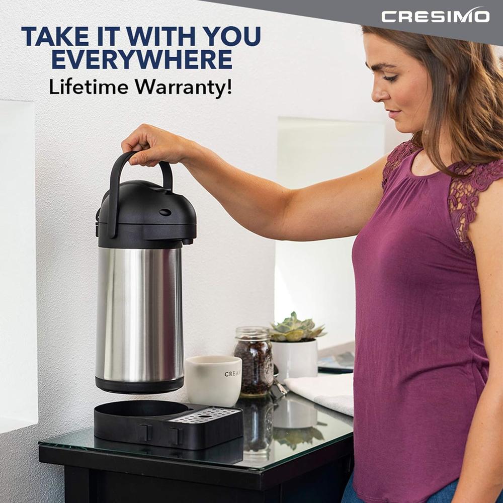 Cresimo 74 Oz Airpot Thermal Coffee Carafe - Insulated Stainless