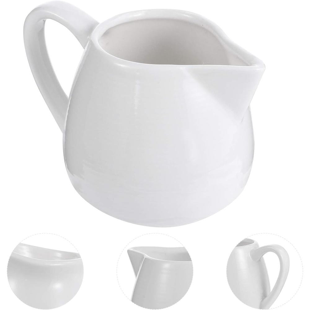 doitool Milk Frothing Pitcher Ceramic Frothing Pitcher Cup Creamer Syrup Pitcher Espresso Latte Art Cup Coffee Maker Cup Tool for Home