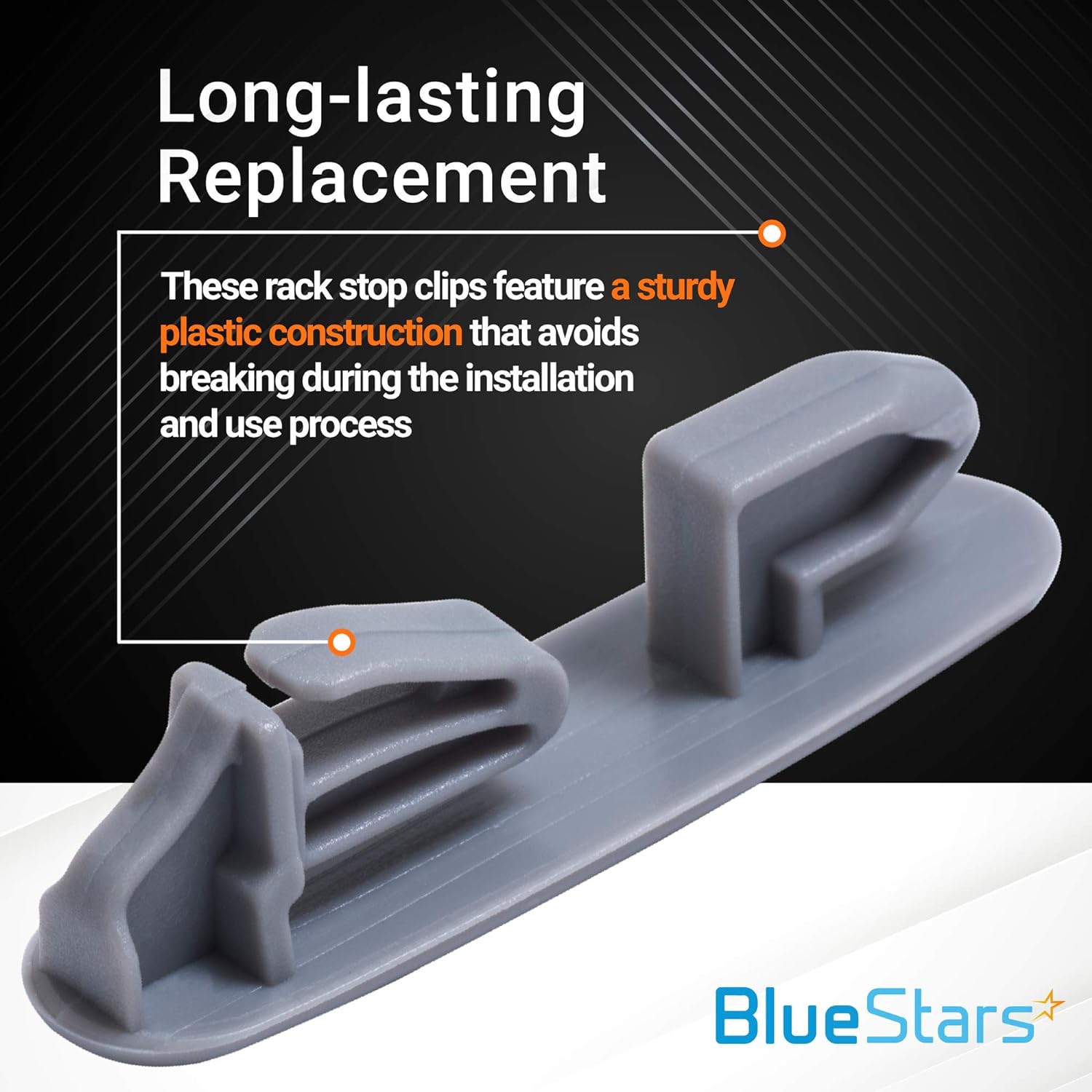 Bluestars Ultra Durable 8565925 Dish Rack Stop Clip Replacement Part  &#226;&#128;&#147; Exact Fit For Whirlpool