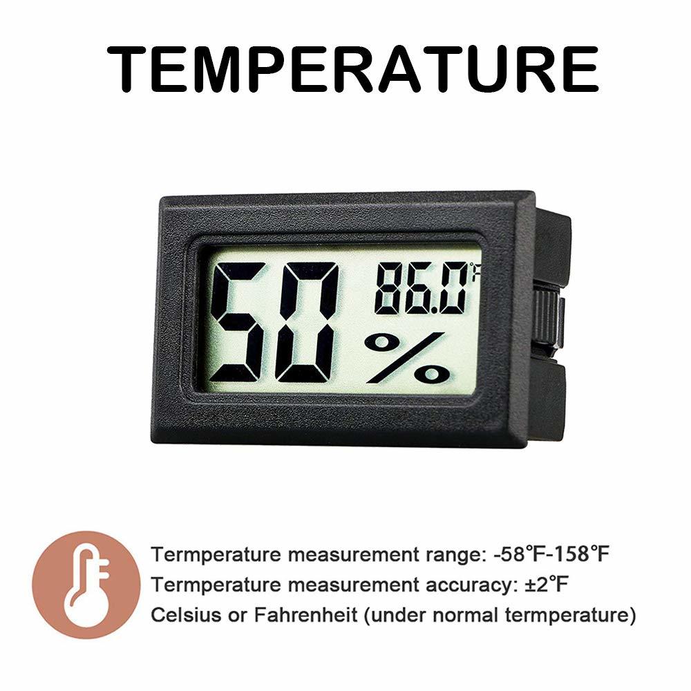 Generic Rojuna Mini Thermometer Hygrometer, Small Digital Electronic Temperature Humidity Meters Gauge Indoor LCD Display Fahrenheit fo