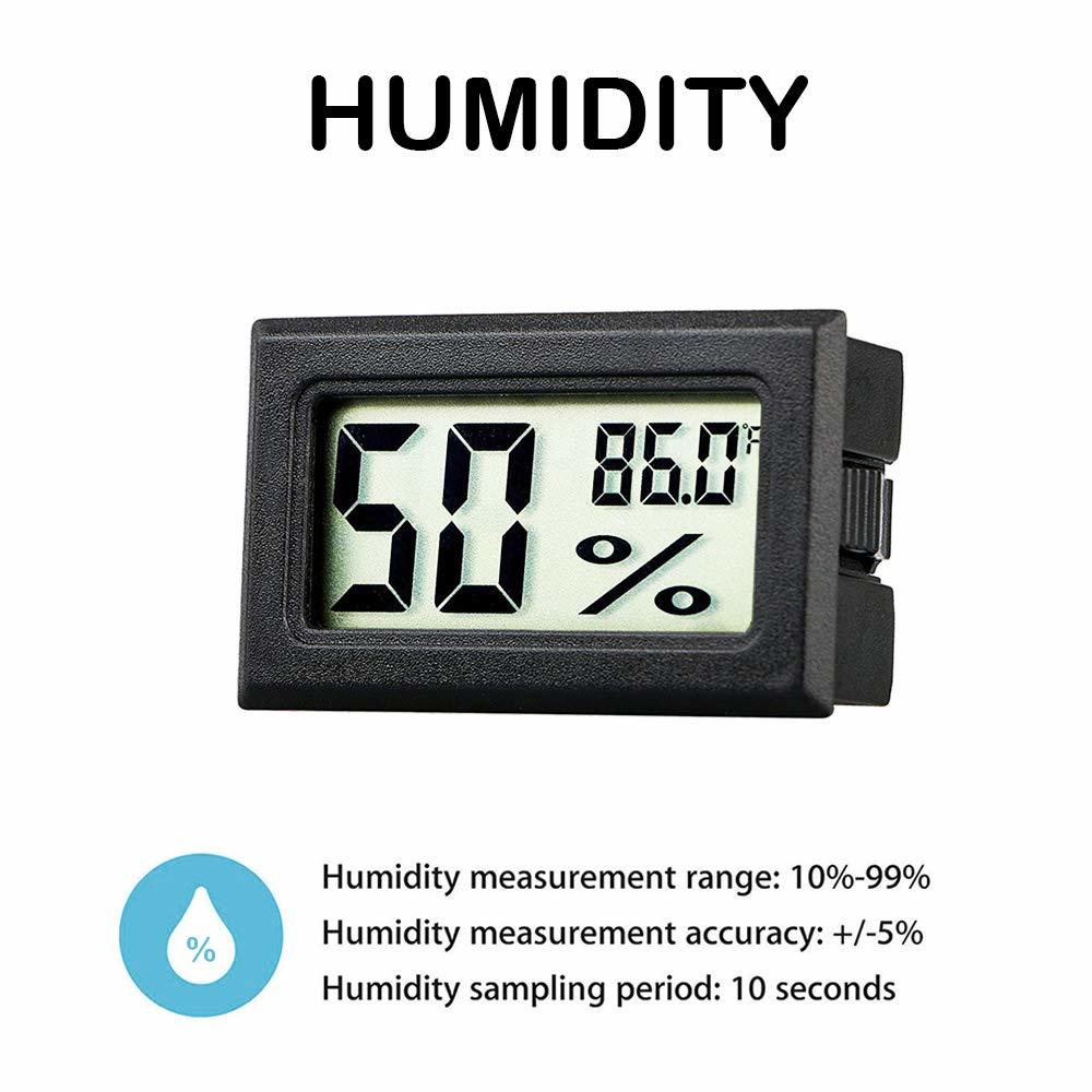 Generic Rojuna Mini Thermometer Hygrometer, Small Digital Electronic Temperature Humidity Meters Gauge Indoor LCD Display Fahrenheit fo