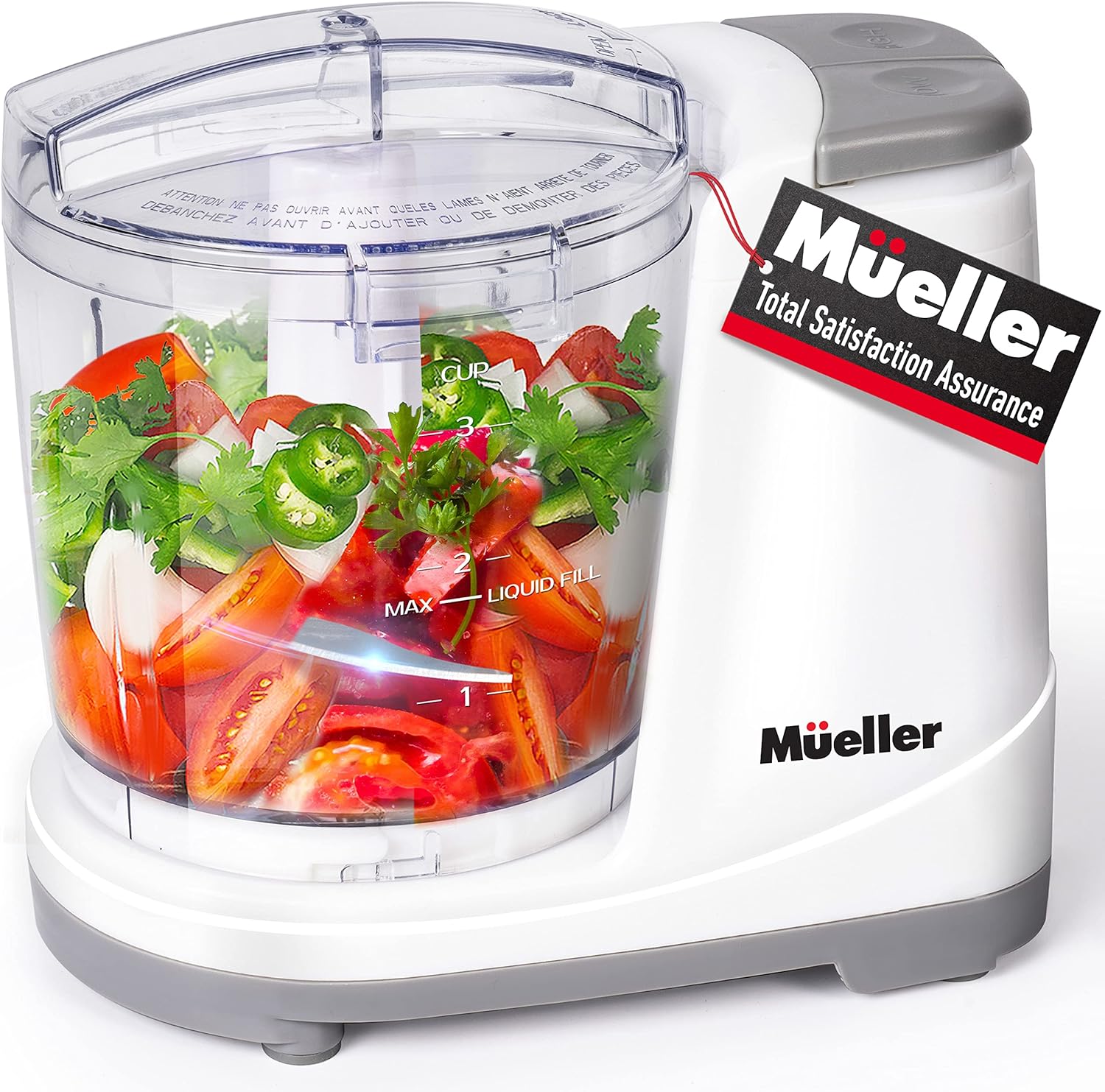 Mueller Home Mueller Electric Food Chopper, Mini Food Processor, 3-Cup