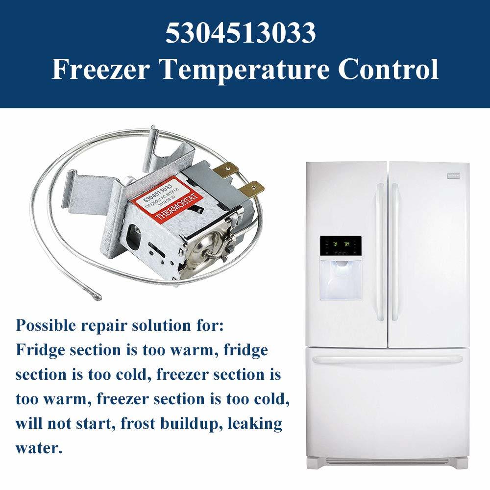 Generic SWEETJOB 5304513033 Freezer Temperature Control Thermostat Replacement for Freezer Replaces 216715200/216715201/216715203/29705