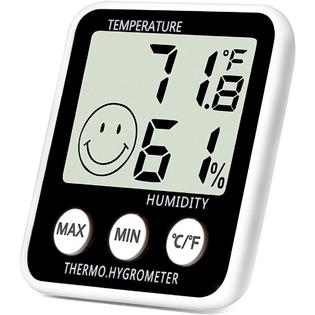 SoeKoa Digital Thermometer Indoor Hygrometer Humidity Meter Room Temperature Monitor Large LCD Display Max/Min Records for Home Car of
