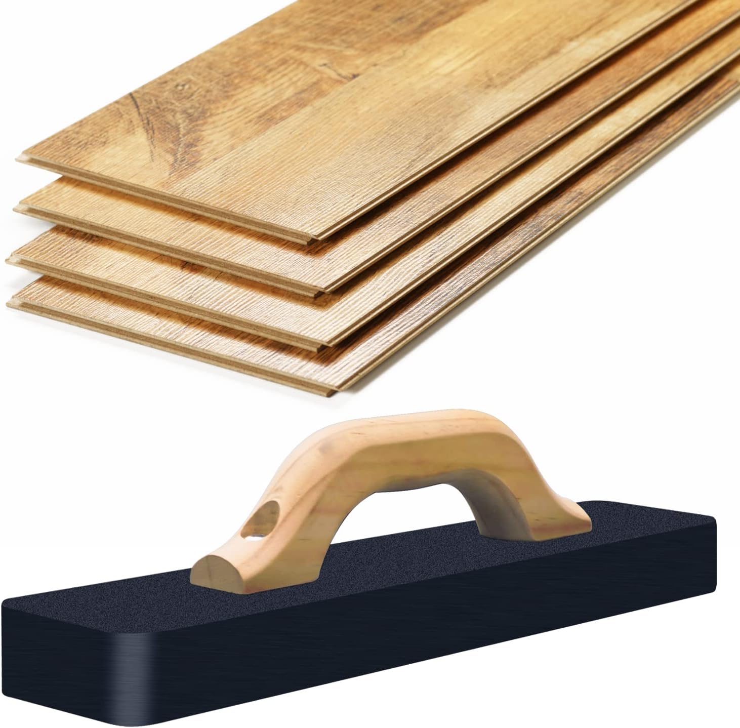 NAACOO Tapping Block, Flooring Tools - Heavy Big Tapping Block for Vinyl Plank Flooring with Big Wood Handle, No Need Hammer - Knock 1