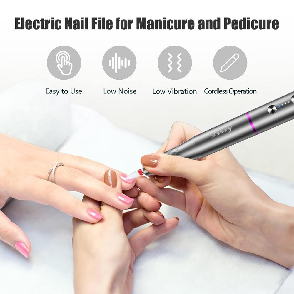 Generic Electric Nail Drill Machine Professional,Cordless Electric Nail File for Acrylic Gel Nails,Efile Manicure and Pedicure Kit for