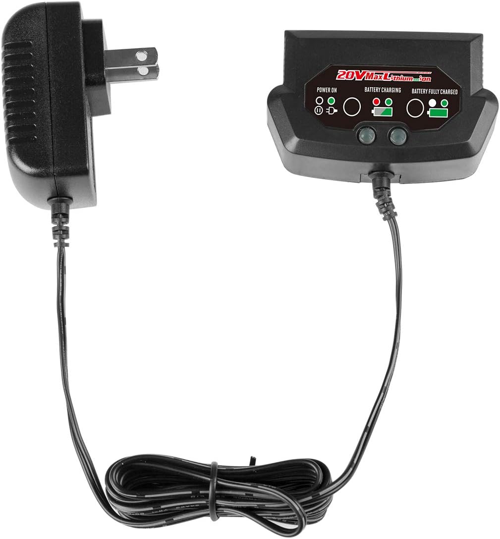 Avid Power 20V Max Lithium Ion Battery Charger, Compatible with Avid Power 20V Batteries, Not Compatible with Avid Power Impact Wrench-ACI