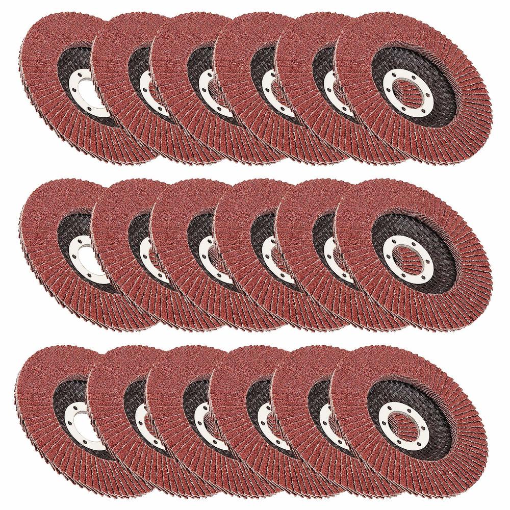 Generic 20 Pack 4-1/2 Inch Flap Disc 60 Grit Angle Grinder Sanding Disc 4.5 Inch Grinding Wheels and Grinder Flap Disc Abrasives Flap S