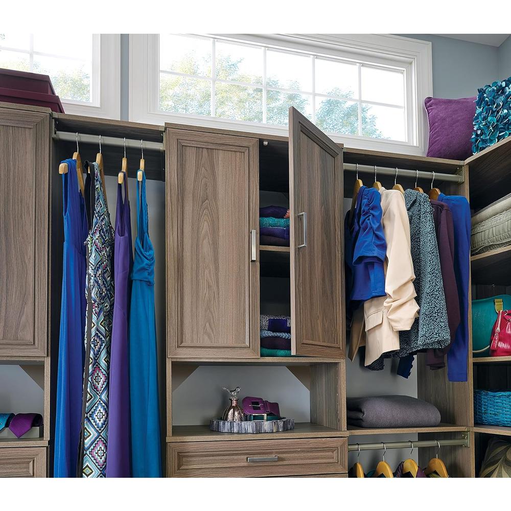 Closetmaid SuiteSymphony Wood Closet Door Set Pair, Add On Accessory Shaker Style, for Storage, Clothes, for 25 in. Units, Natural Gray/Sa